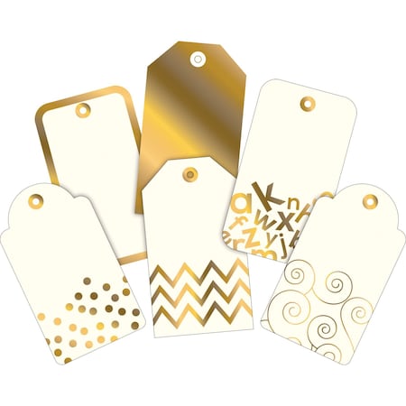 Barker Creek 24K Gold Decorative Accents, Multi-Design Set, 36/Set, PK36 2210